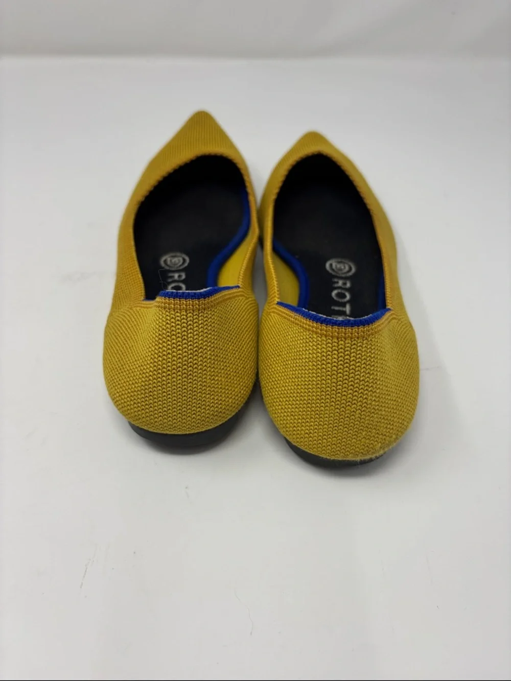 Rothy's Pointed Knit Flat in Mustard 7‎ W7